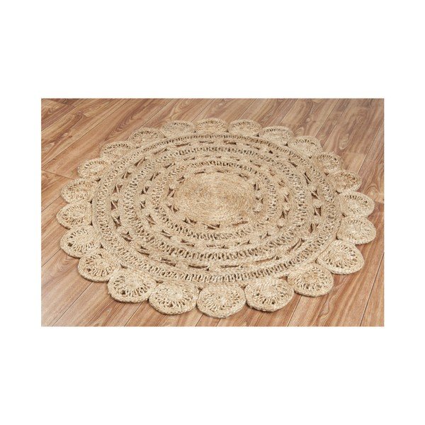 Tepih od smeđe jute Rustical Dream, Ø 120 cm-image-1