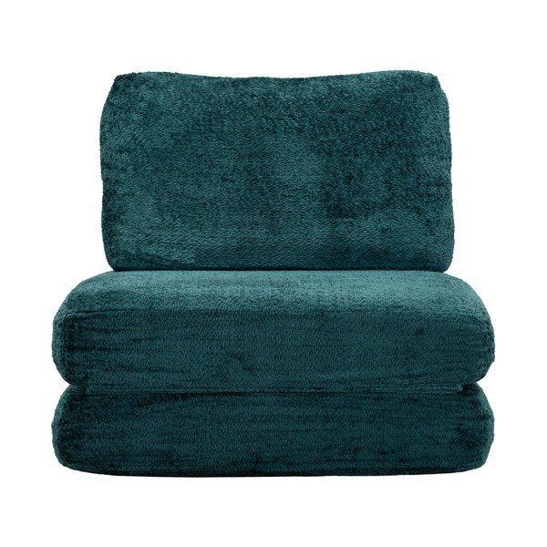 Plavozelena fotelja na rasklapanje od bouclé tkanine Faster – Mauro Ferretti-image-2