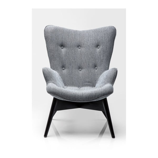 Sivo-crna fotelja Kare Design Salt'n'Pepper