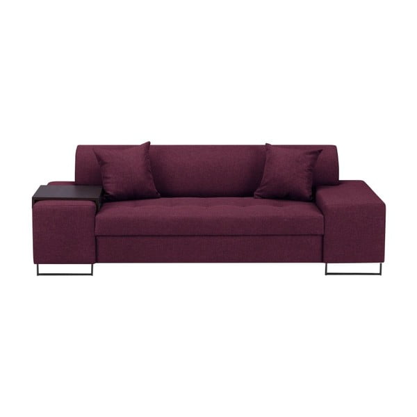 Ljubičasta sofa s nogicama u crnoj boji Cosmopolitan Design Orlando, 220 cm