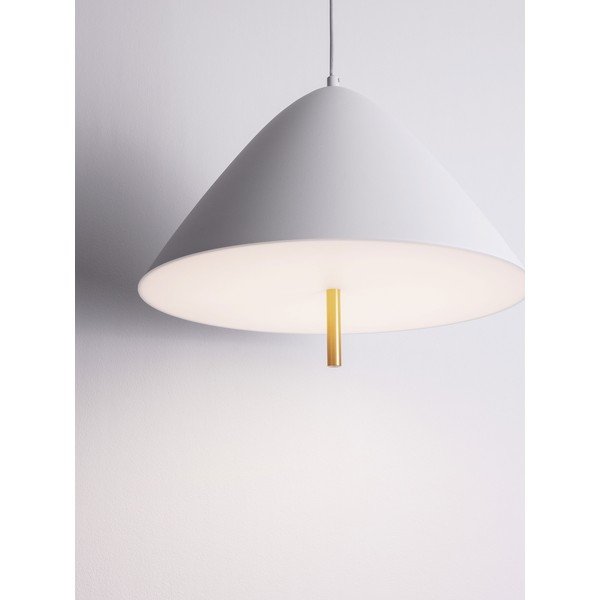 Bijela metalna LED viseća svjetiljka s metalnim sjenilom ø 40 cm Oros – Nova Luce-image-1