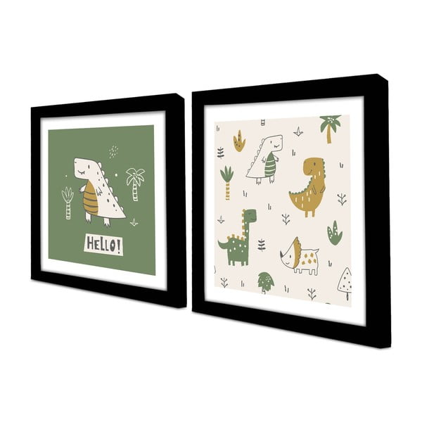 Dječje slike u setu od 2 kom 33x33 cm Hello - Wallity-image-2