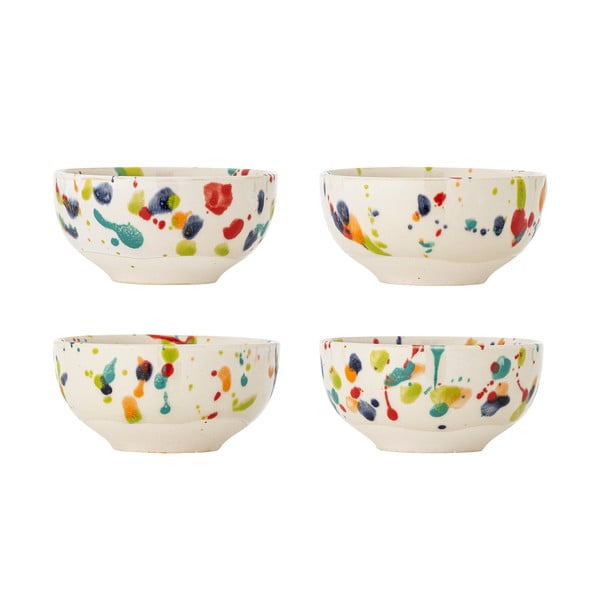 Krem zdjelice u setu 4 kom od kamenine 300 ml Freckles – Bloomingville