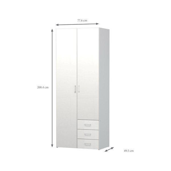 Bijeli ormar Evegreen House Home, visina 200,4 cm-image-2