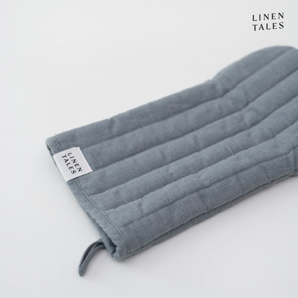 Lanena kuhinjska rukavica Blue Fog – Linen Tales-image-3