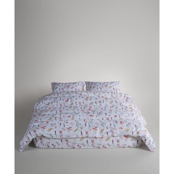 Bijela posteljina za krevet za jednu osobu od renforce pamuka 140x200 cm Floral Dance Autumn – Mila Home Luxury-image-2