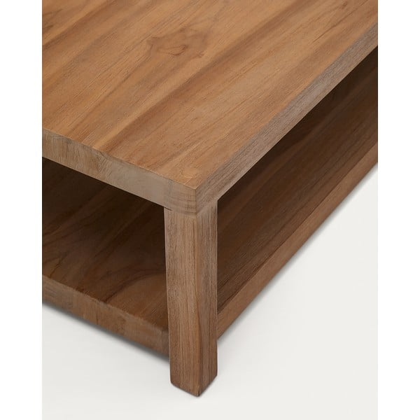 Stolić za kavu od masivne tikovine u prirodnoj boji 90x90 cm Sashi – Kave Home-image-4