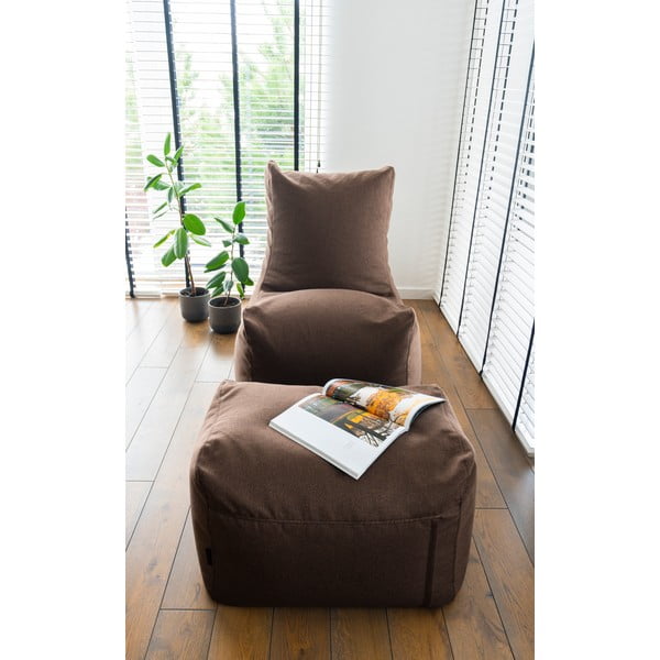 Smeđa vreća za sjedenje od bouclé tkanine Plus 70 Lounge – SLOWDOWN-image-1