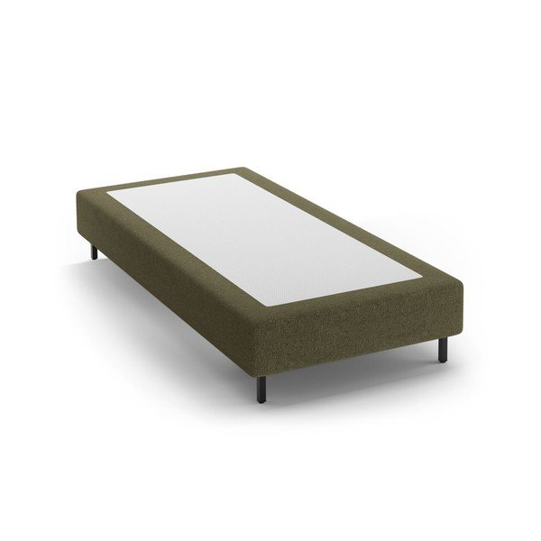 Zeleni tapecirani krevet bez uzglavlja 90x200 cm Whale – Micadoni 