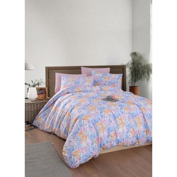 Ružičasta/ljubičasta posteljina za bračni krevet/za produženi krevet s uključenom plahtom/4-dijelna 160x220 cm Colorful – Mila Home-image-2