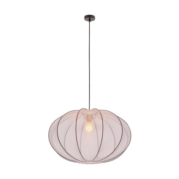 Bijela viseća svjetiljka s tekstilnim sjenilom ø 60 cm Mellow – Candellux Lighting-image-3