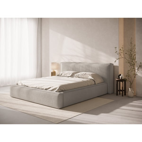 Svijetlo sivo podstavljeno uzglavlje 249x100 cm Olivia – Micadoni -image-1