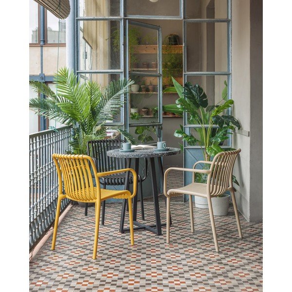 Senf žuta vrtna stolica Kave Home Isabellini-image-1