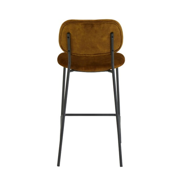 Baršunasta barska stolica u boji senfa 92 cm Emma - Light & Living-image-4