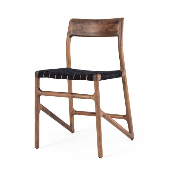 Crna/smeđa blagovaonska stolica Fawn – Gazzda