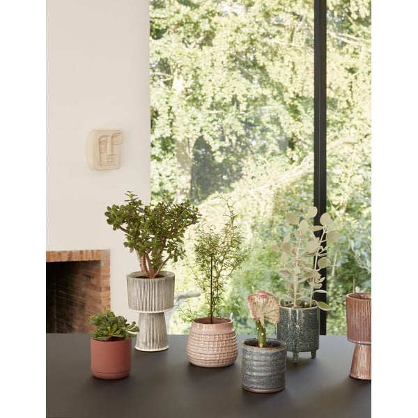 Set od 2 crno-bež keramičke tegle za cvijeće Hübsch Pot-image-2