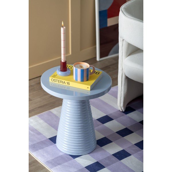 Metalni okrugao pomoćni stol ø 40 cm Catania Ribbed – Leitmotiv-image-1