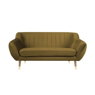 Sofa od baršuna u zlatnoj boji Mazzini Sofas Benito, 158 cm