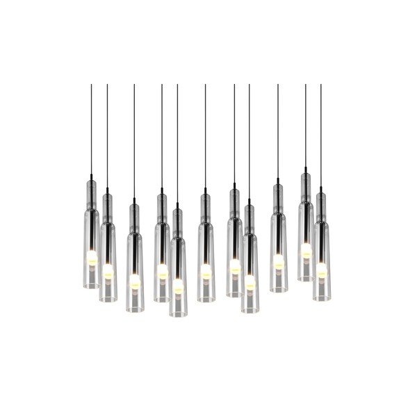 Crna/u srebrnoj boji LED viseća svjetiljka sa staklenim sjenilom Lucent – Trio Select-image-2