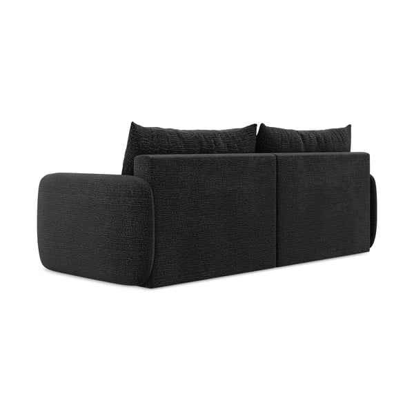 Crna sklopiva/s prostorom za odlaganje sofa 238 cm Kalena – Makamii-image-3