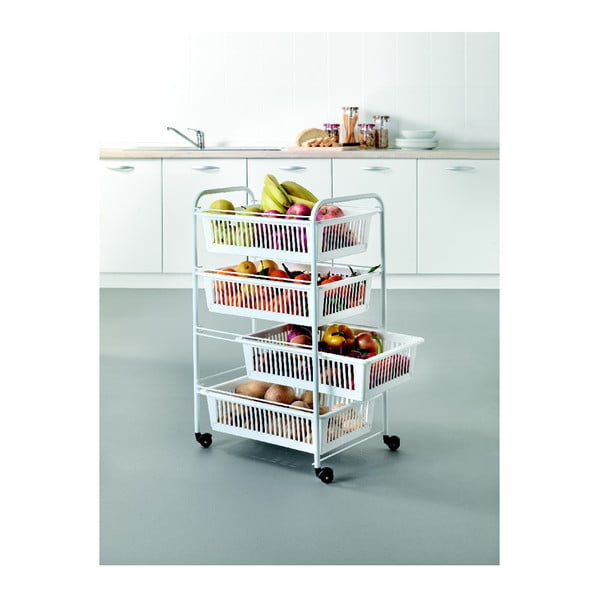 Mobilna polica s 4 košare Metaltex India, dužina 35 cm-image-2