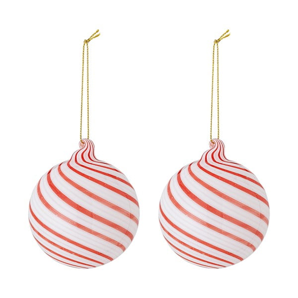 Stakleni božićni ukrasi u setu 2 kom ø 8 cm Zwirl – Bloomingville