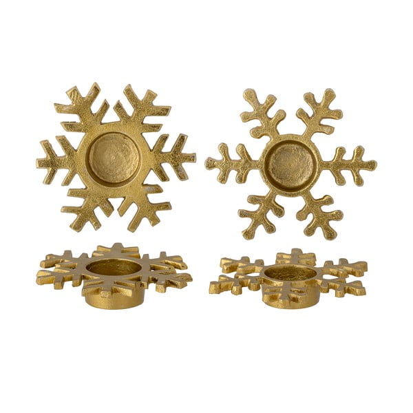 Metalni svijećnjaci s božićnim motivom u setu od 2 kom Lisetta - Bloomingville-image-1