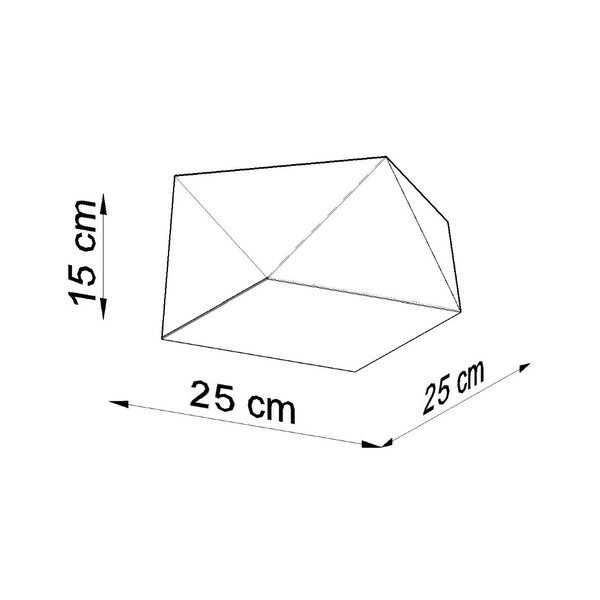 Crna stropna svjetiljka 25x25 cm Koma – Sollux-image-3
