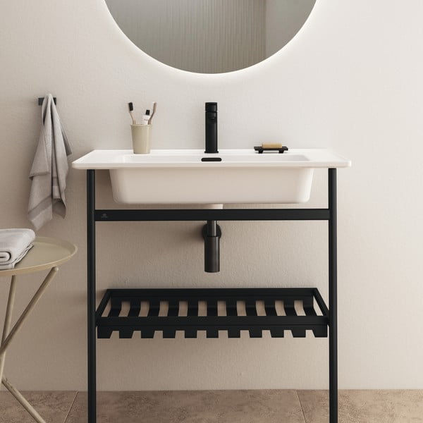 Crno metalno postolje ispod umivaonika 76x84 cm Conca – Ideal Standard-image-3