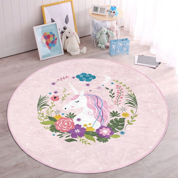 Ružičasti dječji tepih ø 100 cm Comfort – Mila Home-image-2