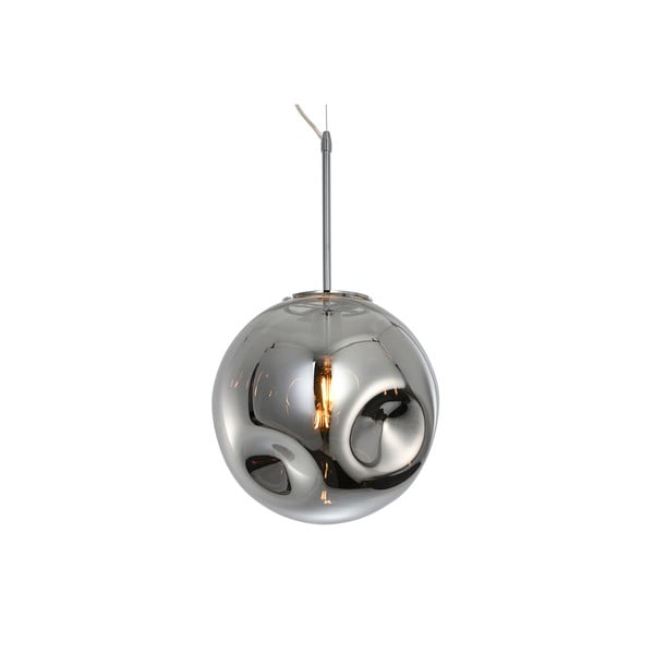 Viseća lampa od puhanog stakla u krom sivoj boji Leitmotiv Pendulum