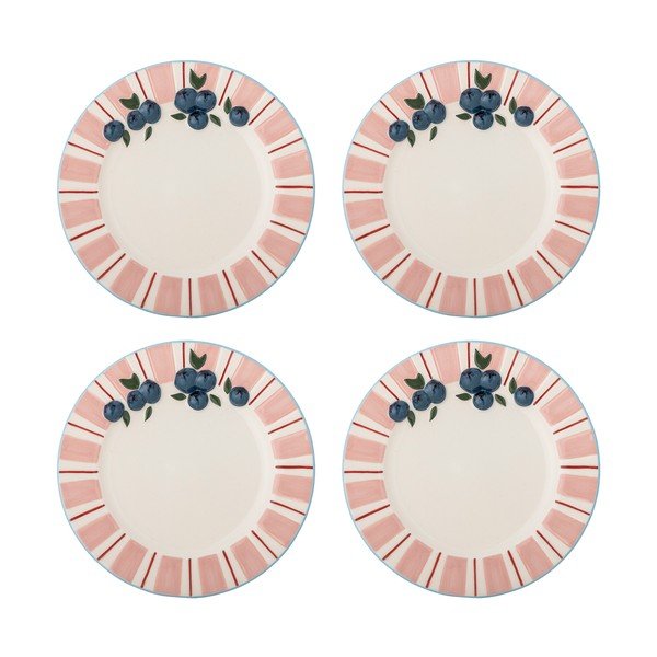 Ružičasti/krem desertni tanjuri u setu 4 kom od kamenine ø 20,5 cm Carry – Bloomingville