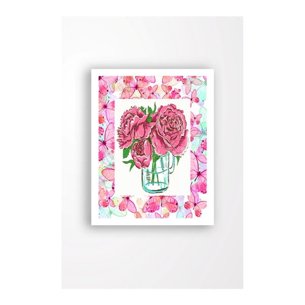 Zidna slika na platnu u bijelom okviru Tablo Center Cut Roses, 29 x 24 cm