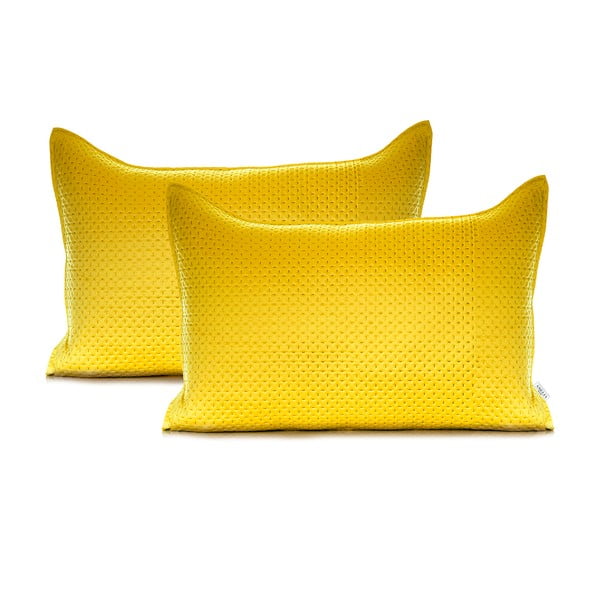 Žuta navlaka za jastuk DecoKing Carmen, 50 x 70 cm