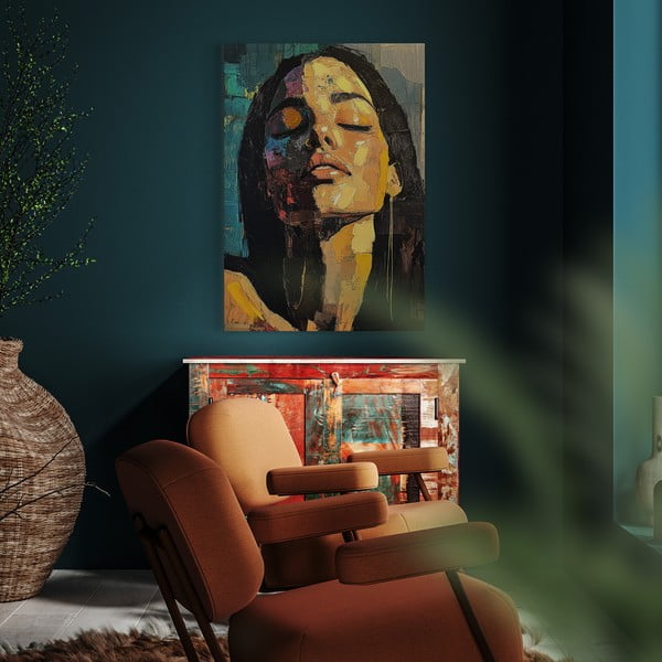 Slika s ručno oslikanim elementima 70x100 cm Vivian – Styler-image-1