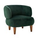 Tamno zelena baršunasti wing fotelja Ruperta – Bloomingville