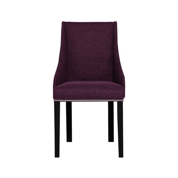 Ljubičasta stolica s nogama od crne bukve Ted Lapidus Maison Patchouli-image-3