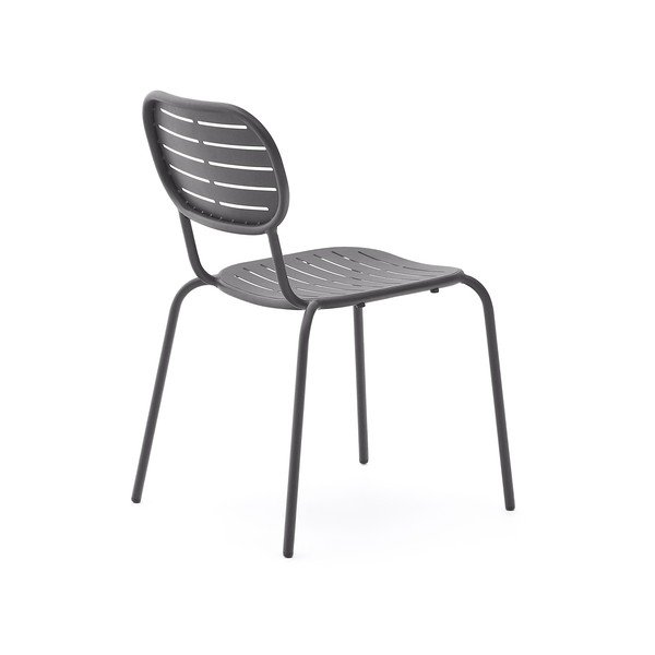 Tamno siva metalna vrtna stolica Brai – Kave Home-image-4