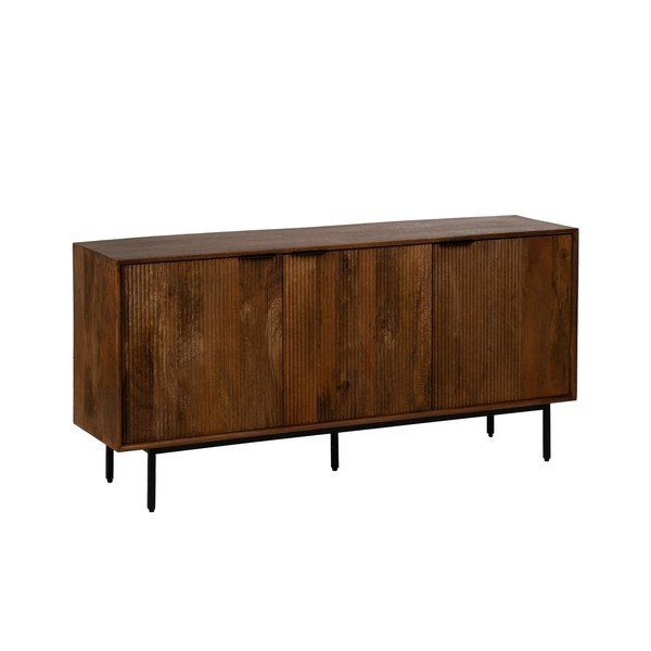 Smeđa komoda od masivnog manga 160x78x40 cm Sagara – Ixia