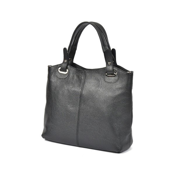 Crna kožna torba Luisa Vannini Tote-image-3