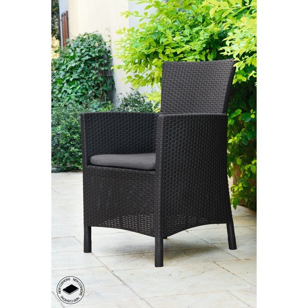 Tamno siva plastična vrtna fotelja Lowa – Keter-image-3