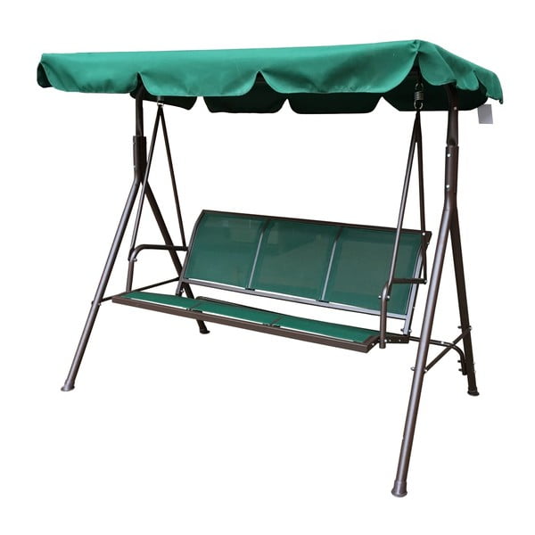 Zelena metalna vrtna ljuljačka Confort – Rojaplast-image-1