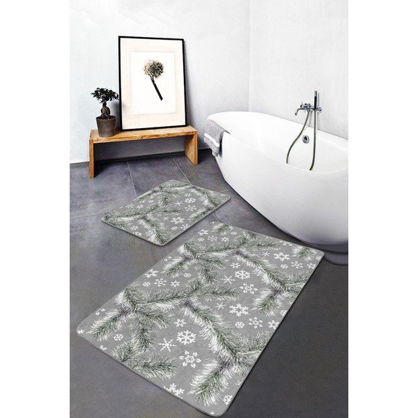 Sive kupaonske prostirke u setu 2 kom 60x100 cm – Mila Home-image-1