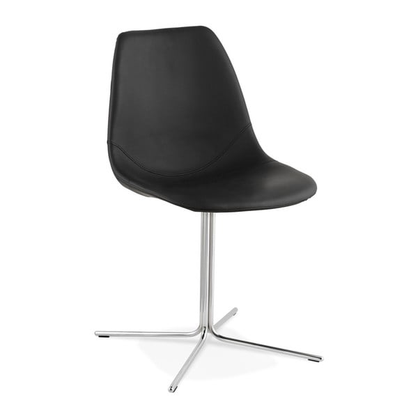 Crna blagovaona stolica sa čeličnom bazom Kokoon Bedford