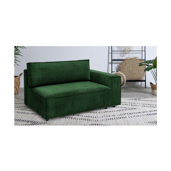 Zelena modularna sjedeća garnitura od samta (s desnim kutom) Nihad modular – Bobochic Paris-image-1