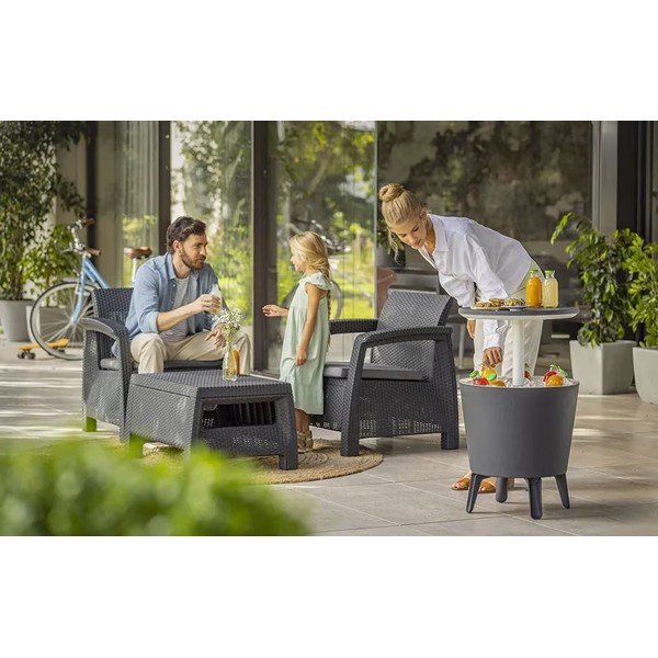 Plastični okrugao vrtni stol s prostorom za led ø 49,5 cm Cool – Keter-image-1