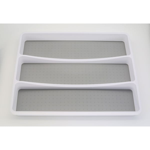 Sivi plastični organizator pribora za ladicu 41 x 33 cm - Addis