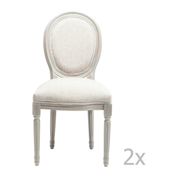 Set od 2 sive blagovaonske stolice Kare Design Loius