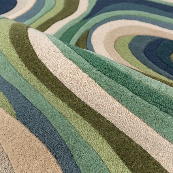 Zeleni ručno rađen vunen tepih 200x290 cm Envy Wool – Flair Rugs-image-2