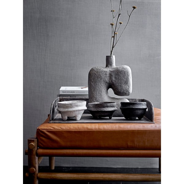 Siva ukrasna papirna vaza Bloomingville Banael, visina 36 cm-image-1
